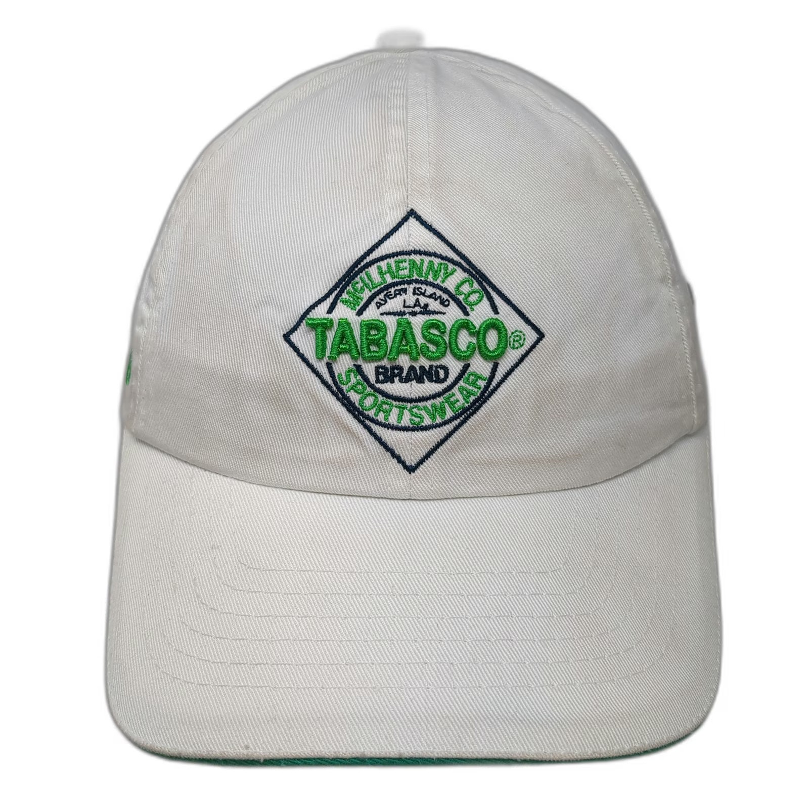 Tabasco Baseball Cap White One Size Strapback Embroidered Avery Island Hat